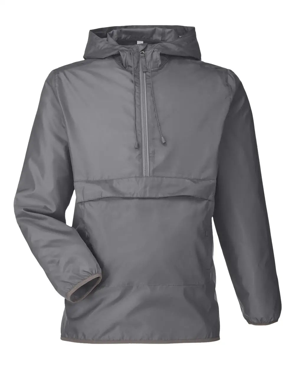 Team 365 Tt77 Unisex Zone Protect Packable Anorak Jacket - Sport Graphite - Dark Gray / Xs