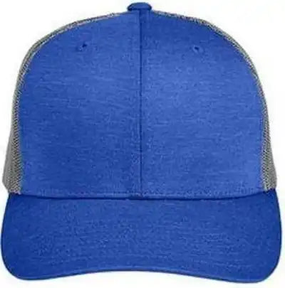 Team 365 Tt802 by Yupoong Adult Zone Sonic Heather Trucker Cap - Sportroyal Sportgr - Royal Dark Gray / one Size Fits