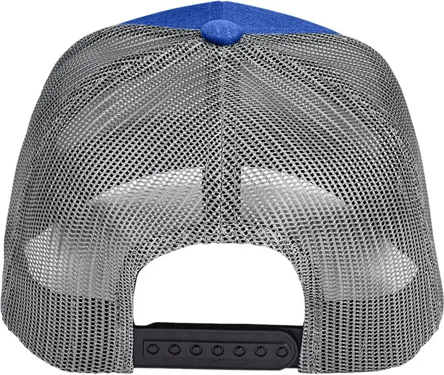 Team 365 Tt802 Zone Sonic Heather Trucker Cap - Sport Royal Graphite - Dark Gray / one Size Fits Most