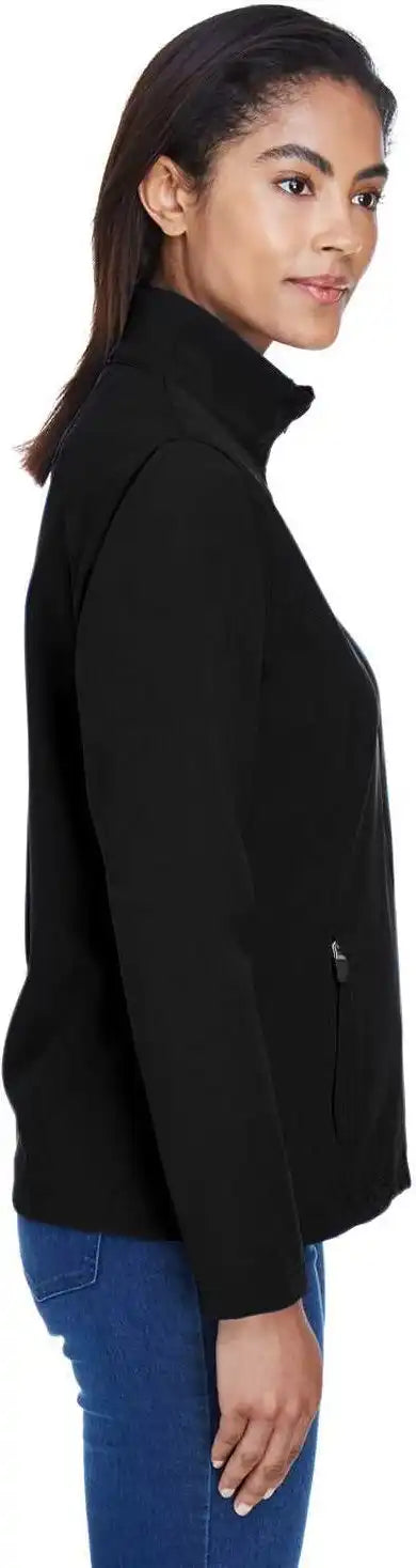 Team 365 Tt80w Ladies’ Leader Soft Shell Jacket Black