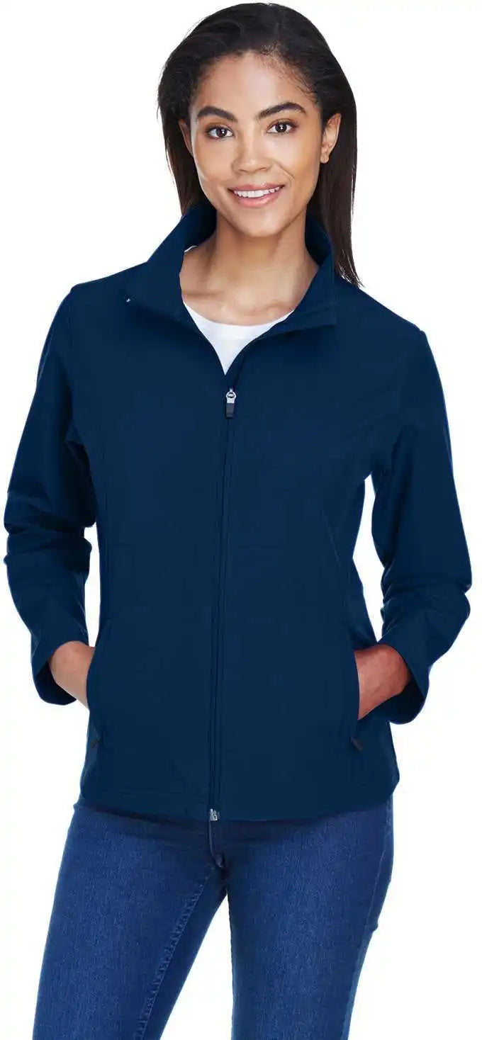 Team 365 Tt80w Ladies’ Leader Soft Shell Jacket - Sport Dark Navy