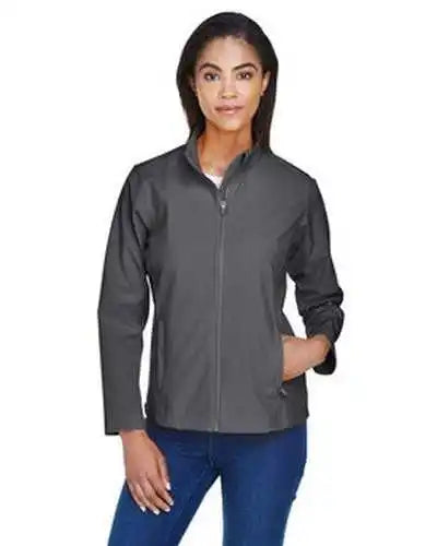 Team 365 Tt80w Ladies’ Leader Soft Shell Jacket - Sport Graphite