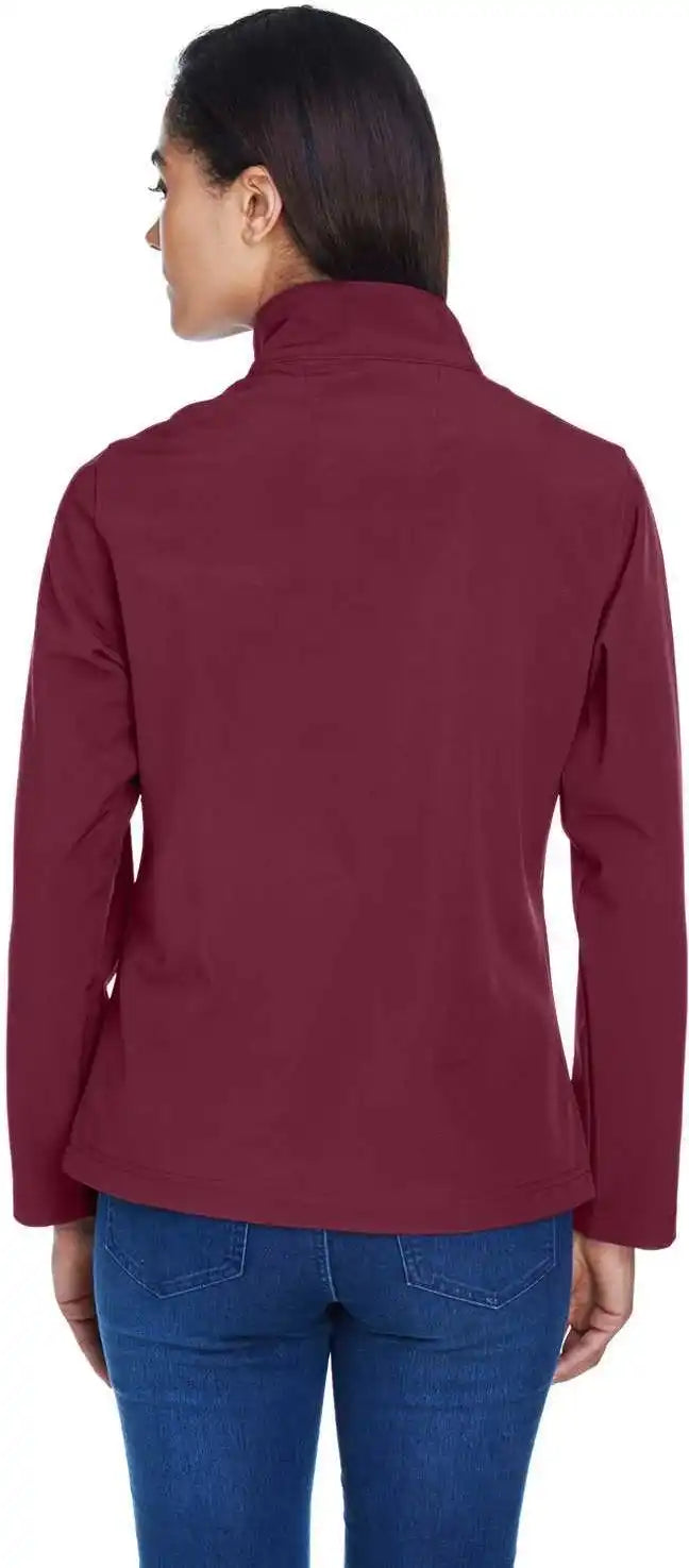 Team 365 Tt80w Ladies’ Leader Soft Shell Jacket - Sport Maroon