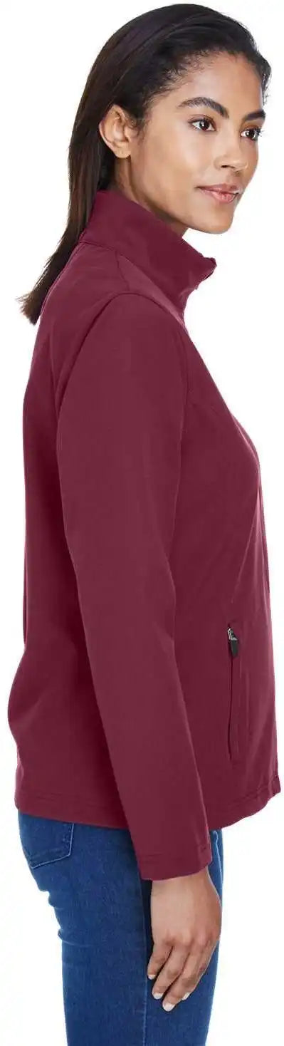 Team 365 Tt80w Ladies’ Leader Soft Shell Jacket - Sport Maroon