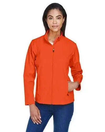 Team 365 Tt80w Ladies’ Leader Soft Shell Jacket - Sport Orange