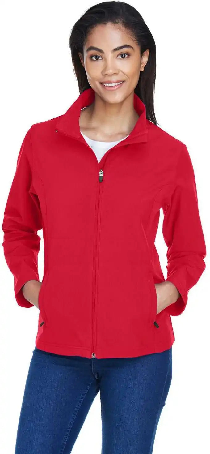 Team 365 Tt80w Ladies’ Leader Soft Shell Jacket - Sport Red