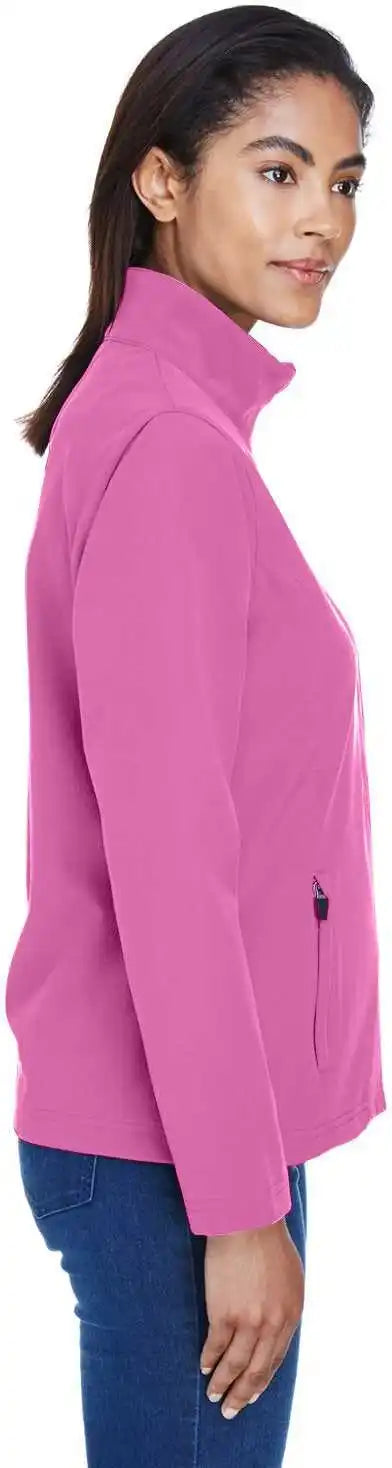 Team 365 Tt80w Ladies’ Leader Soft Shell Jacket - Sportcharity Pink