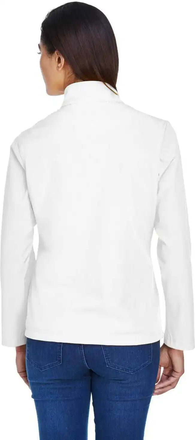 Team 365 Tt80w Ladies’ Leader Soft Shell Jacket - White