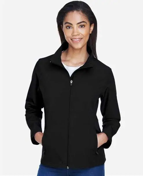 Team 365 Tt80w Women’s Leader Soft Shell Jacket - Black