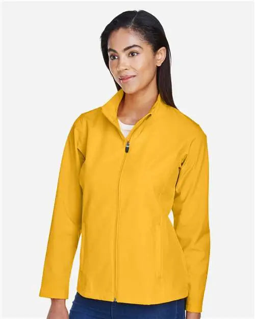 Team 365 Tt80w Women’s Leader Soft Shell Jacket - Sport Athletic Gold