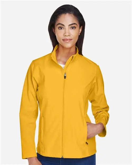 Team 365 Tt80w Women’s Leader Soft Shell Jacket - Sport Athletic Gold