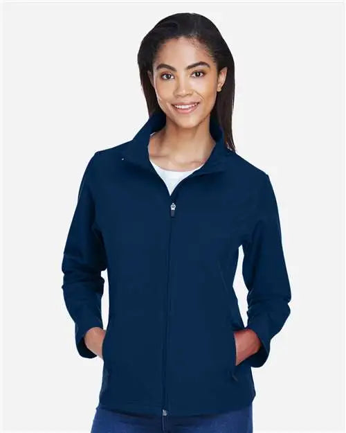 Team 365 Tt80w Women’s Leader Soft Shell Jacket - Sport Dark Navy