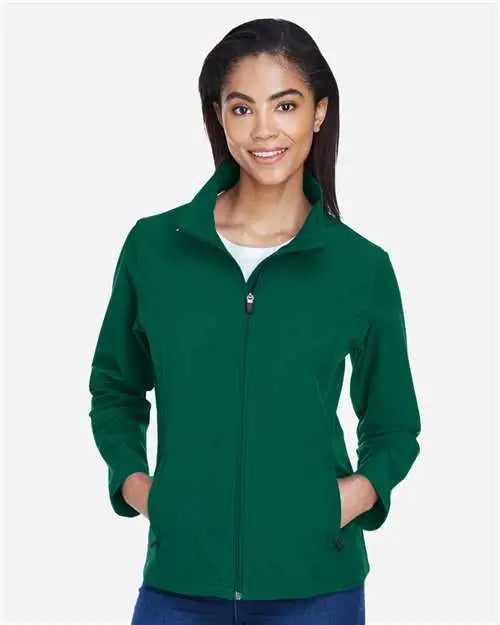 Team 365 Tt80w Women’s Leader Soft Shell Jacket - Sport Forest