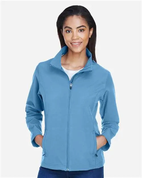 Team 365 Tt80w Women’s Leader Soft Shell Jacket - Sport Light Blue