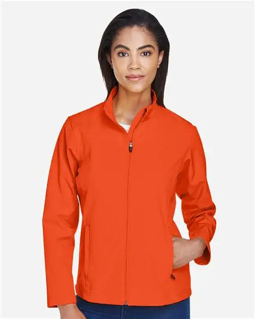 Team 365 Tt80w Women’s Leader Soft Shell Jacket - Sport Orange