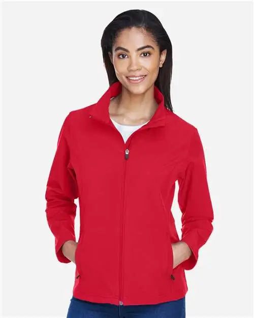 Team 365 Tt80w Women’s Leader Soft Shell Jacket - Sport Red