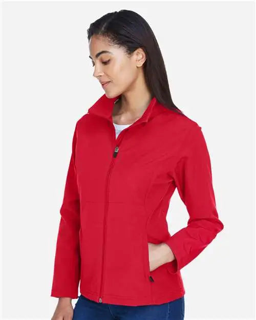 Team 365 Tt80w Women’s Leader Soft Shell Jacket - Sport Red