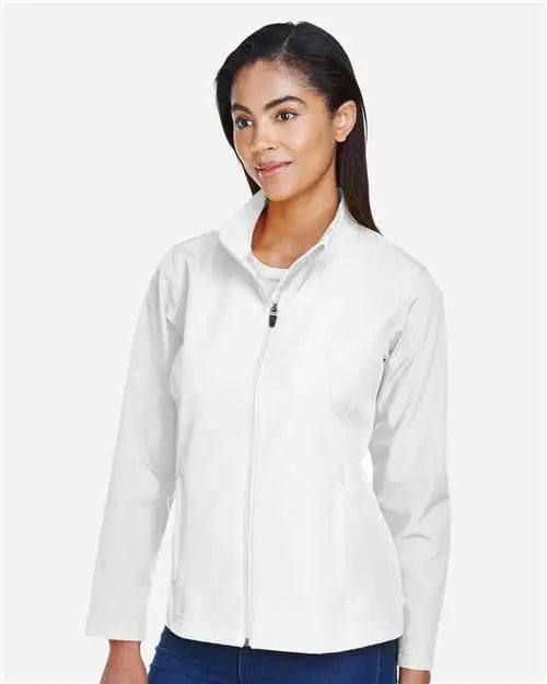Team 365 Tt80w Women’s Leader Soft Shell Jacket - White