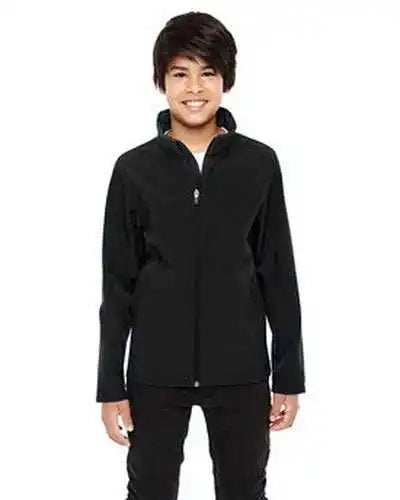 Team 365 Tt80y Youth Leader Soft Shell Jacket Black