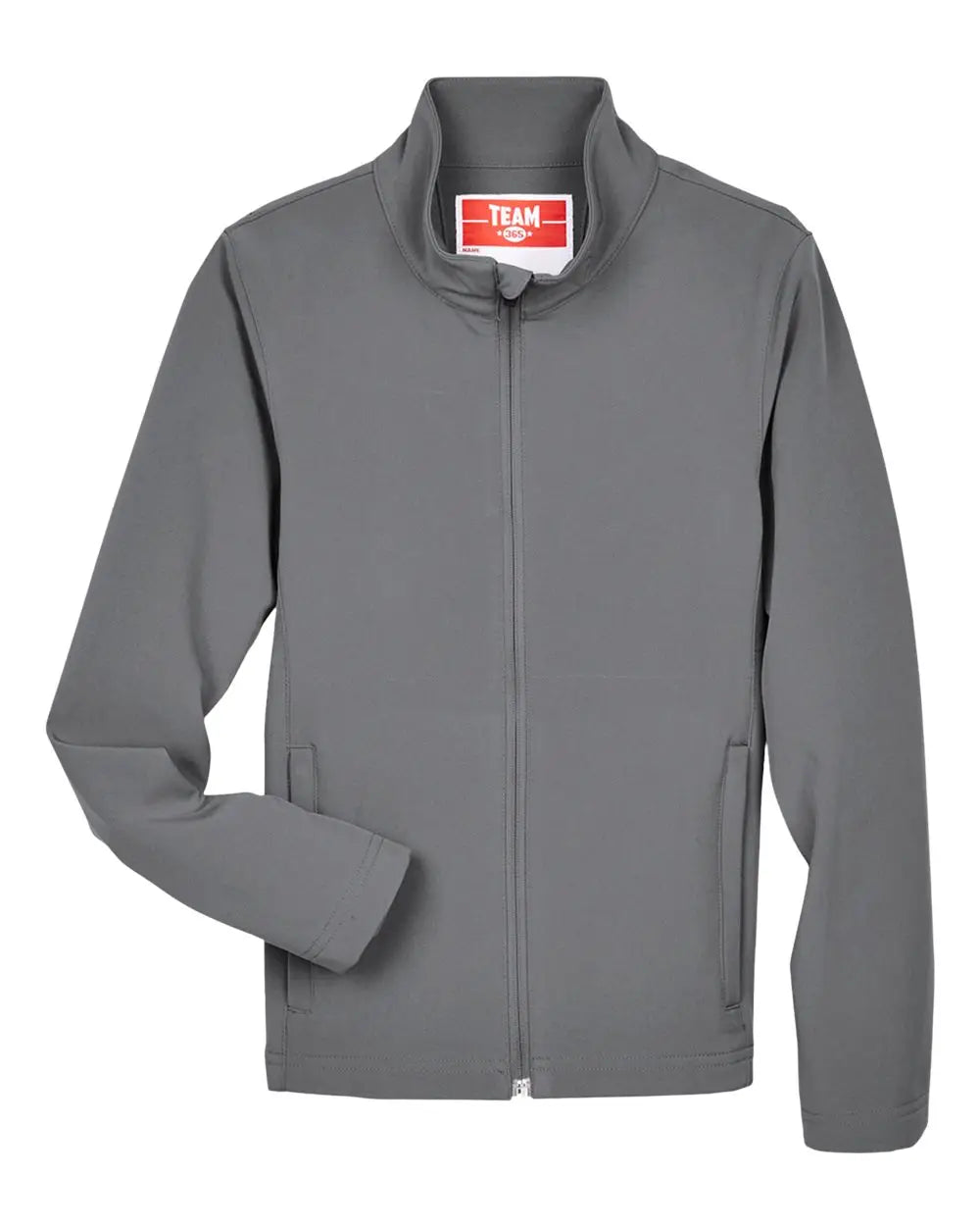 Team 365 Tt80y Youth Leader Soft Shell Jacket - Sport Graphite - Dark Gray / s
