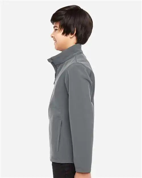 Team 365 Tt80y Youth Leader Soft Shell Jacket - Sport Graphite