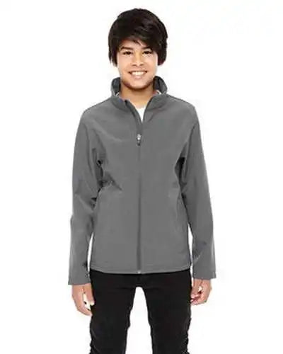 Team 365 Tt80y Youth Leader Soft Shell Jacket Sport Graphite