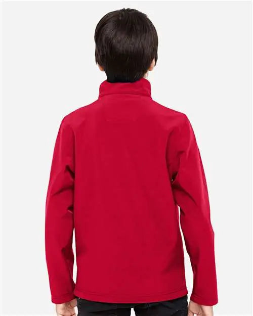 Team 365 Tt80y Youth Leader Soft Shell Jacket - Sport Red