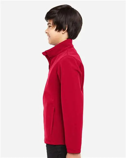 Team 365 Tt80y Youth Leader Soft Shell Jacket - Sport Red