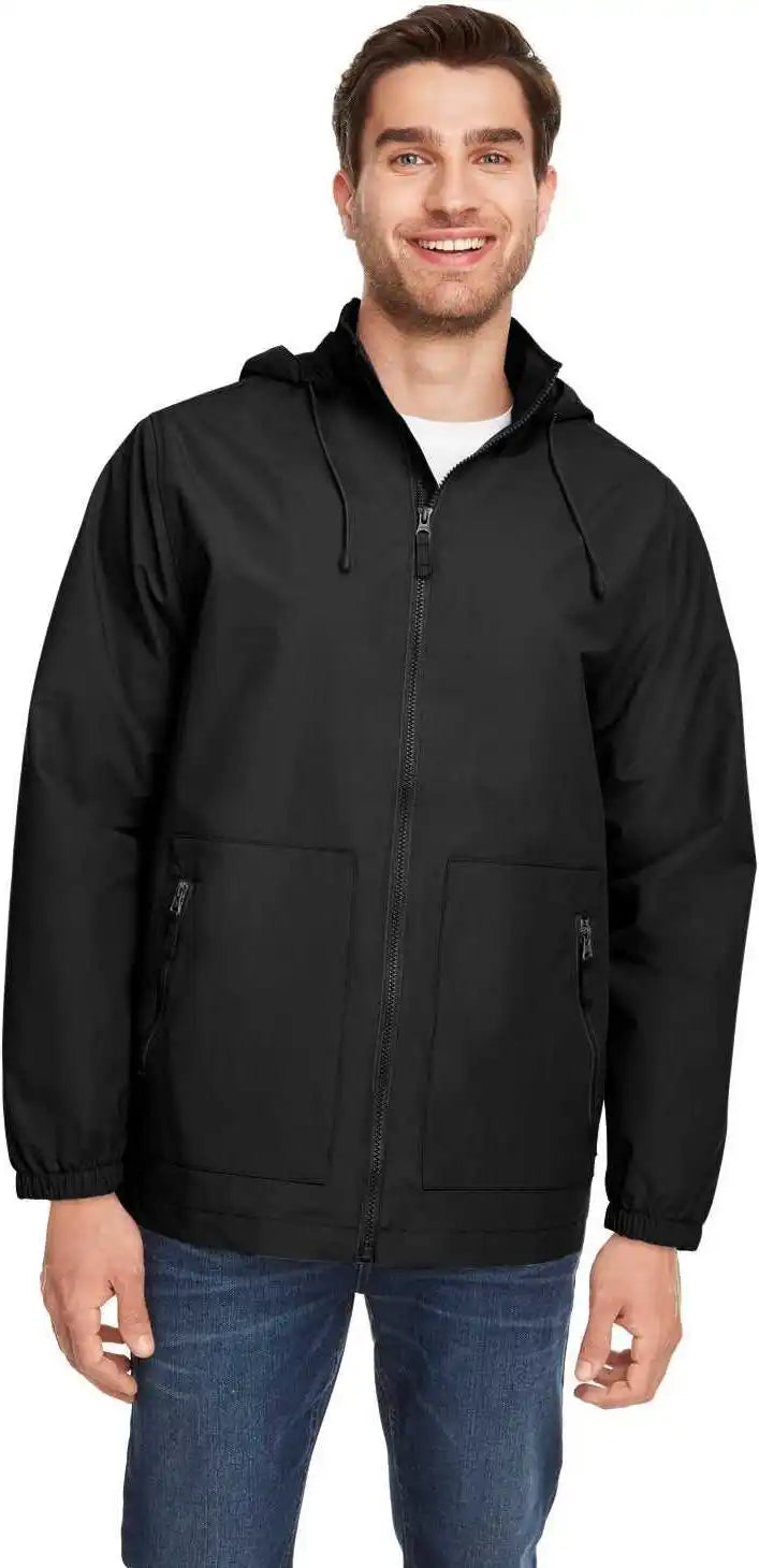 Team 365 Tt87 Unisex Zone Hydrosport Storm Flap Jacket - Black