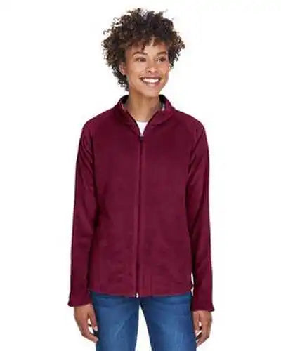 Team 365 Tt90w Ladies’ Campus Microfleece Jacket - Sport Maroon