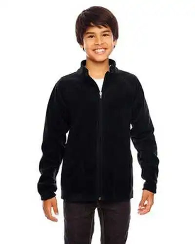 Team 365 Tt90y Youth Campus Microfleece Jacket Black