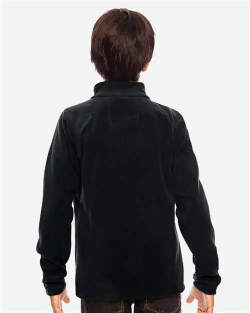 Team 365 Tt90y Youth Campus Microfleece Jacket - Black