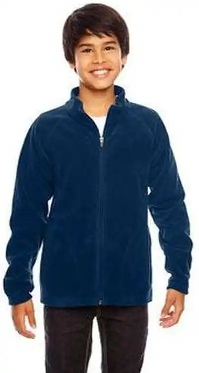 Team 365 Tt90y Youth Campus Microfleece Jacket Sport Dark Navy