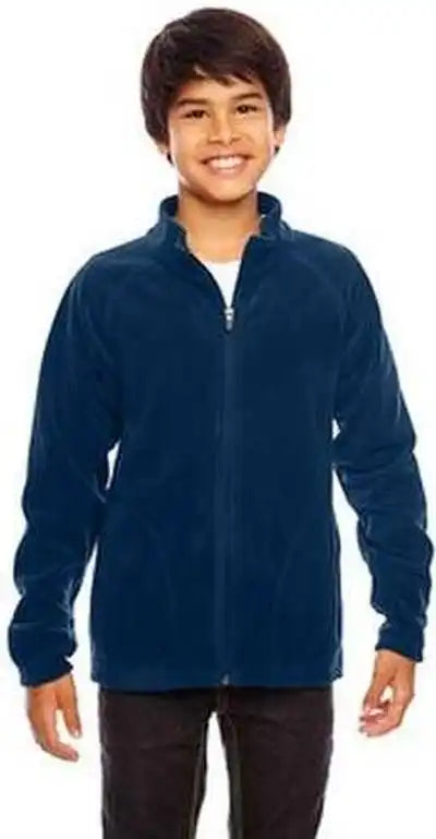 Team 365 Tt90y Youth Campus Microfleece Jacket Sport Dark Navy
