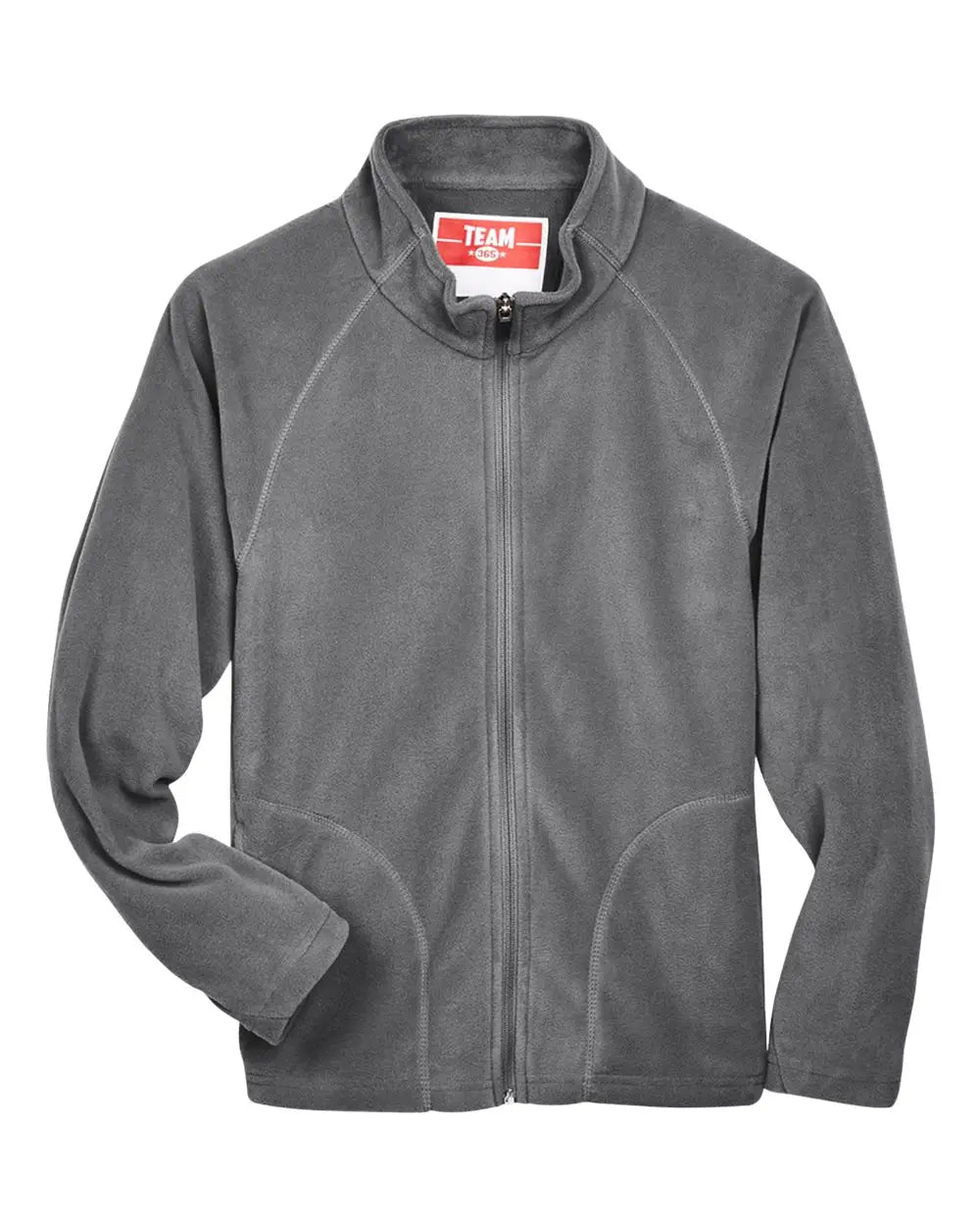 Team 365 Tt90y Youth Campus Microfleece Jacket - Sport Graphite - Dark Gray / s