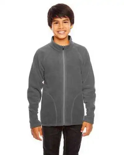 Team 365 Tt90y Youth Campus Microfleece Jacket - Sport Graphite