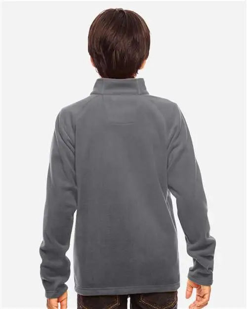 Team 365 Tt90y Youth Campus Microfleece Jacket - Sport Graphite