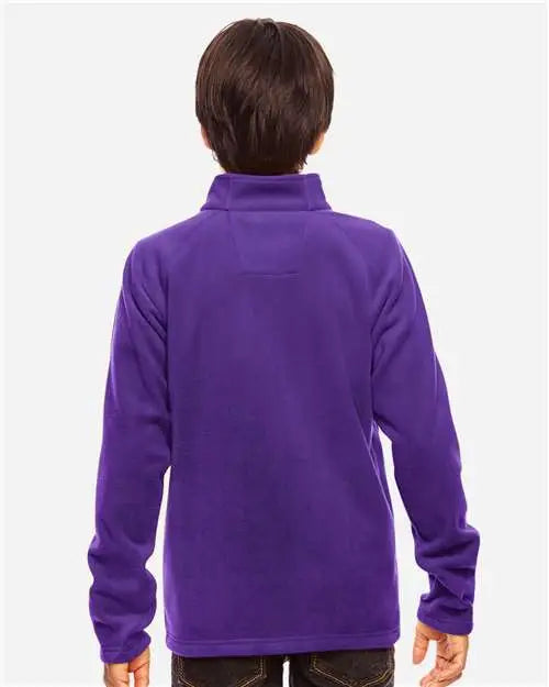 Team 365 Tt90y Youth Campus Microfleece Jacket - Sport Purple