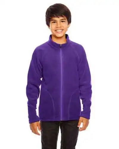 Team 365 Tt90y Youth Campus Microfleece Jacket - Sport Purple
