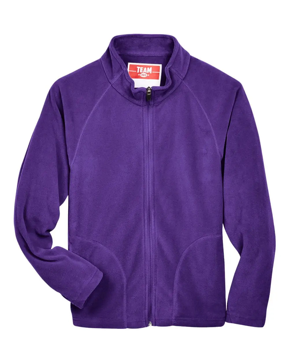 Team 365 Tt90y Youth Campus Microfleece Jacket - Sport Purple - s