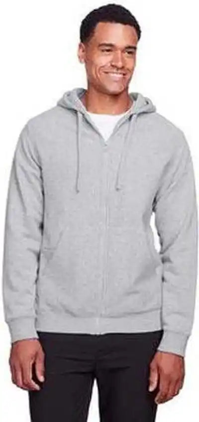 Team 365 Tt95 Men’s Zone Hydrosport Heavyweight Full-zip Hooded Sweatshirt - Athletic Heather