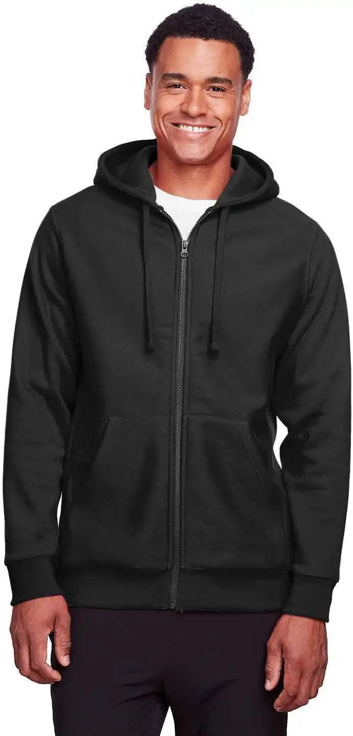Team 365 Tt95 Men’s Zone Hydrosport Heavyweight Full-zip Hooded Sweatshirt - Black