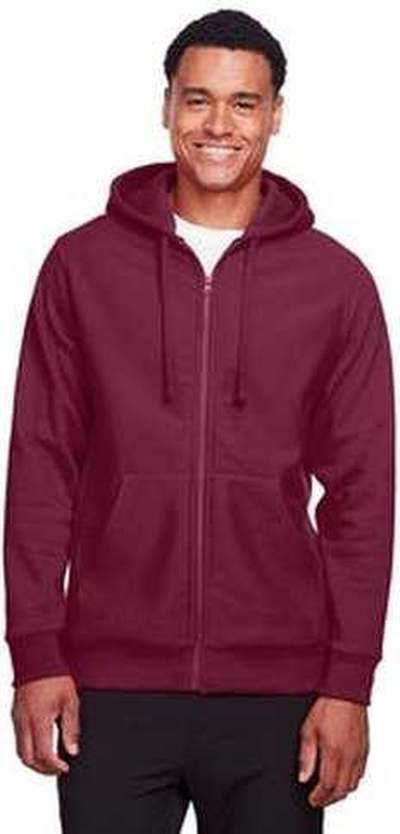 Team 365 Tt95 Men’s Zone Hydrosport Heavyweight Full-zip Hooded Sweatshirt - Sportdark Maroon