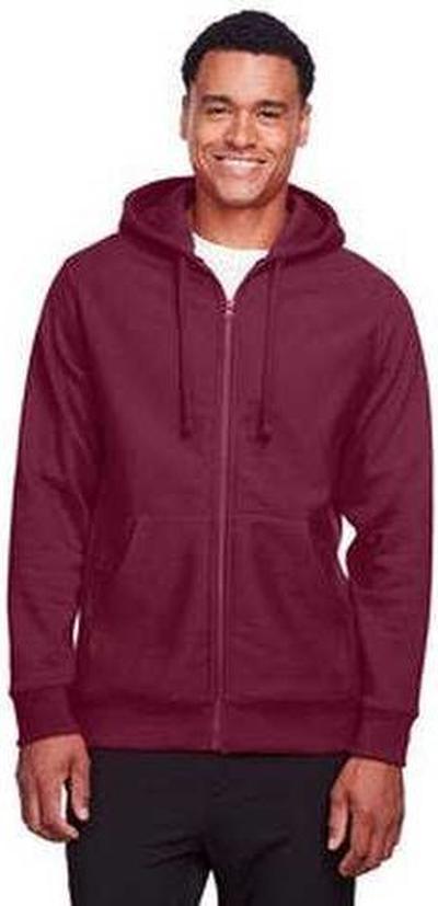 Team 365 Tt95 Men’s Zone Hydrosport Heavyweight Full-zip Hooded Sweatshirt - Sportdark Maroon