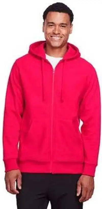 Team 365 Tt95 Men’s Zone Hydrosport Heavyweight Full-zip Hooded Sweatshirt - Sport Red