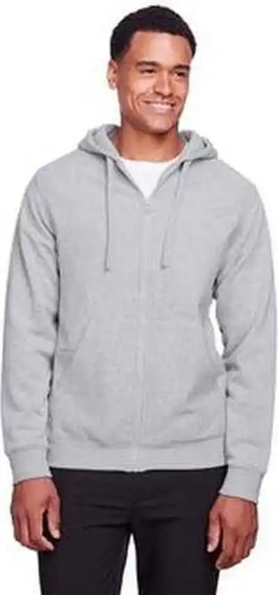 Team 365 Tt95 Men’s Zone Hydrosport Heavyweight Full-zip Hooded Sweatshirt - Athletic Heather