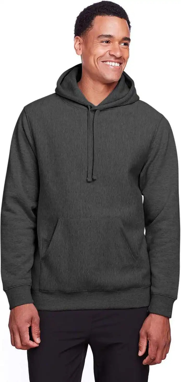 Team 365 Tt96 Adult Zone Hydrosport Heavyweight Pullover Hooded Sweatshirt Dark Gray Heather