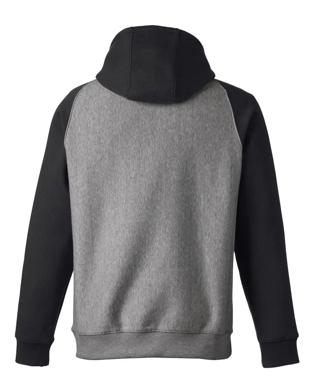 Team 365 Tt96cb Unisex Zone Hydrosport™ Heavyweight Colorblock Hooded Sweatshirt - Dark Grey Heather Black - Dk Gry