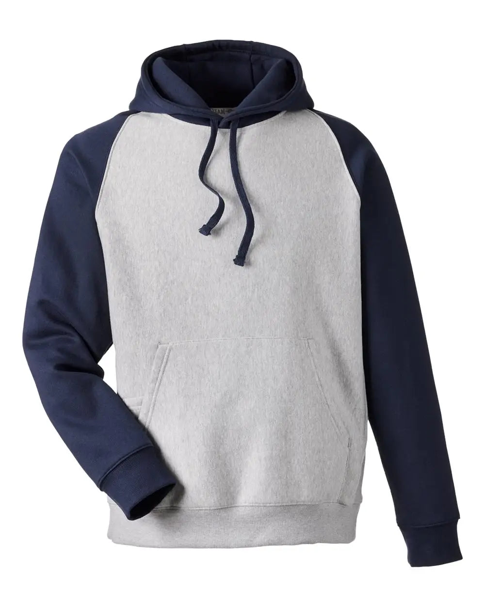 Team 365 Tt96cb Unisex Zone Hydrosport™ Heavyweight Colorblock Hooded Sweatshirt - Athletic Heather Sport Dark Navy