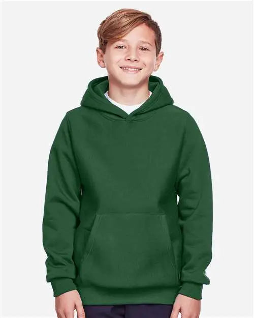 Team 365 Tt96y Youth Zone Hydrosport™ Heavyweight Pullover Hooded Sweatshirt - Sport Dark Green